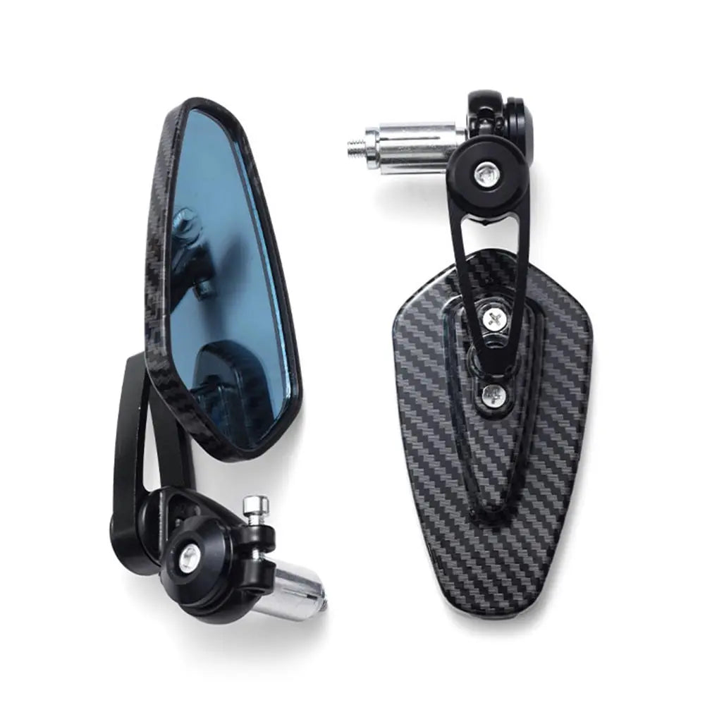 CARBON FIBER PATTERN BAR END MIRRORS – STYLE AND FUNCTIONALITY IN ONE