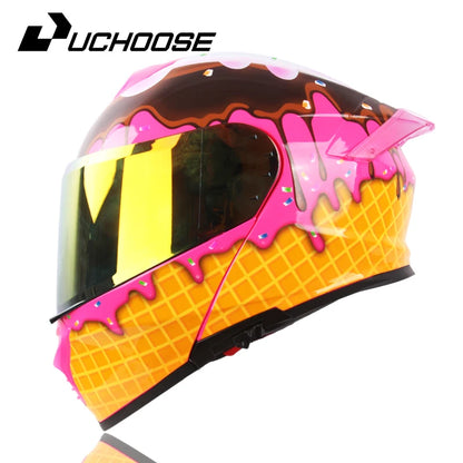 ICE CREAM LOOK MOTORCYCLE HELMET – A SWEET TWIST ON SAFETY AND STYLE