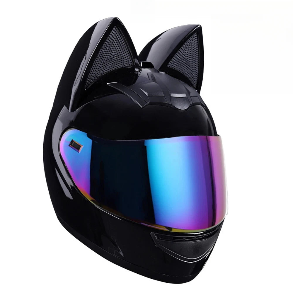 FULL FACE CAT EAR MOTORCYCLE HELMET – SAFETY WITH A PLAYFUL EDGE