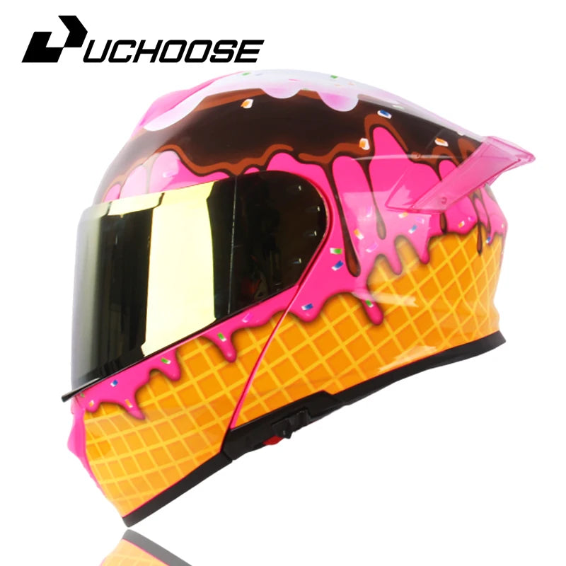 ICE CREAM LOOK MOTORCYCLE HELMET – A SWEET TWIST ON SAFETY AND STYLE