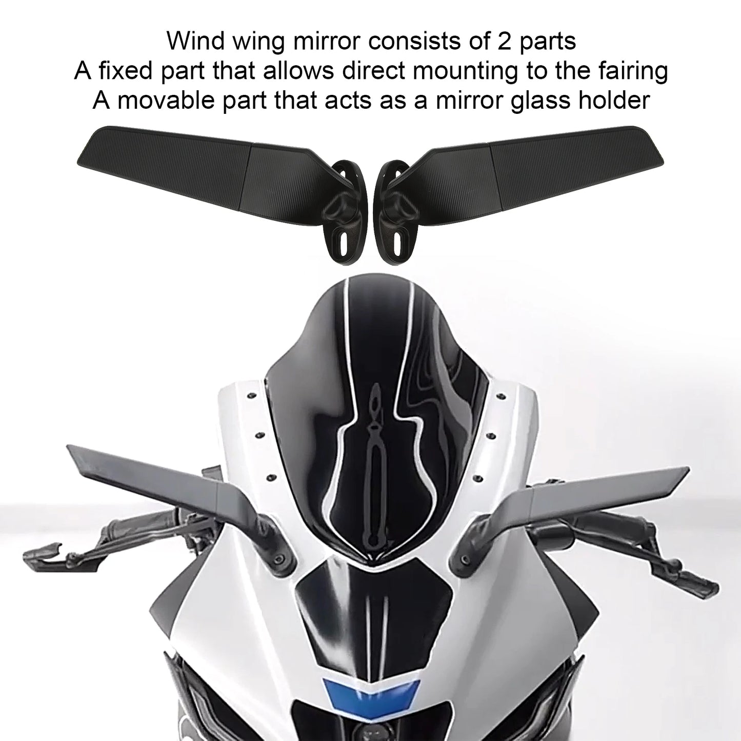 SILENT WIND WING H2R-STYLE MIRRORS – AERODYNAMIC DESIGN FOR HIGH-PERFORMANCE RIDERS