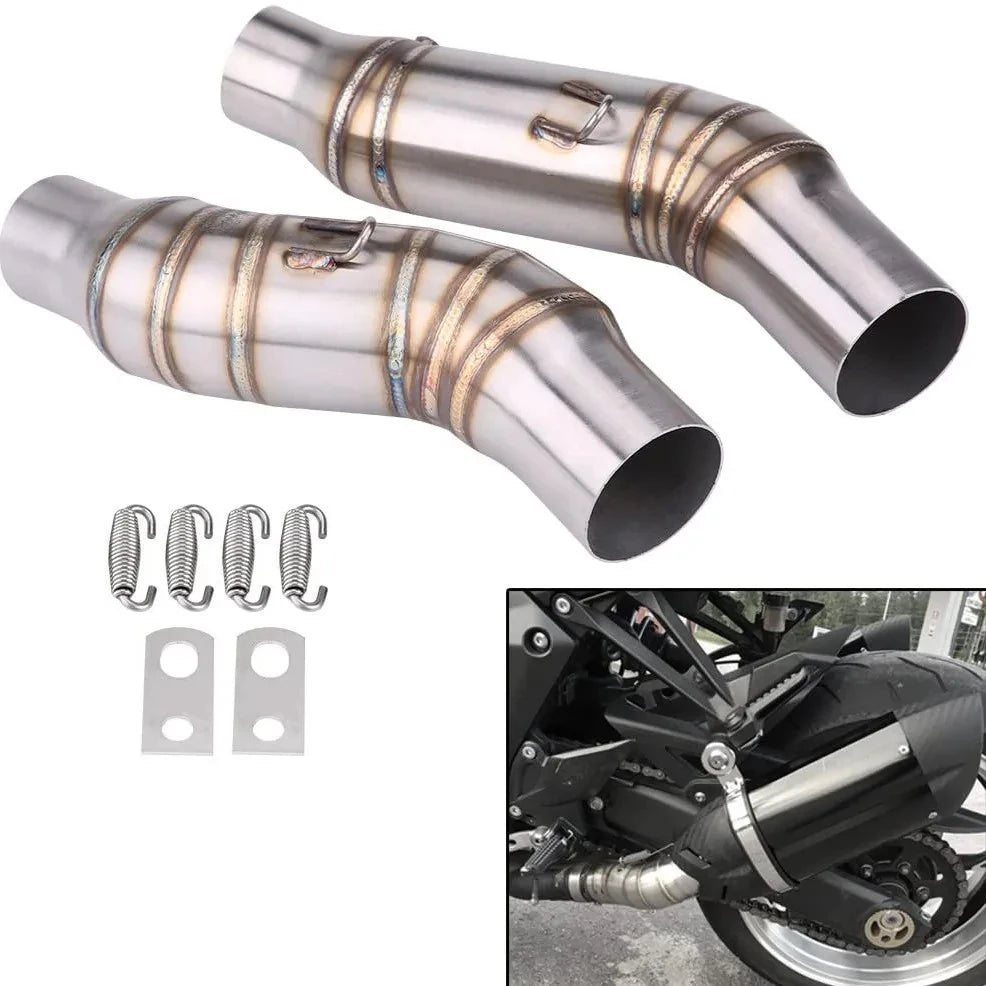 Z1000 Motorcycle Exhaust Middle Pipe Muffler Link Pipe For Kawasaki Z1000 2010-2017